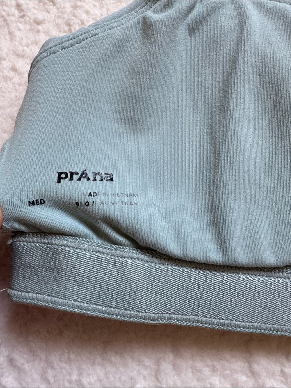 prAna Everyday Bralette Sports Bra Sage Green Strappy Back Medium - Picture 3 of 5